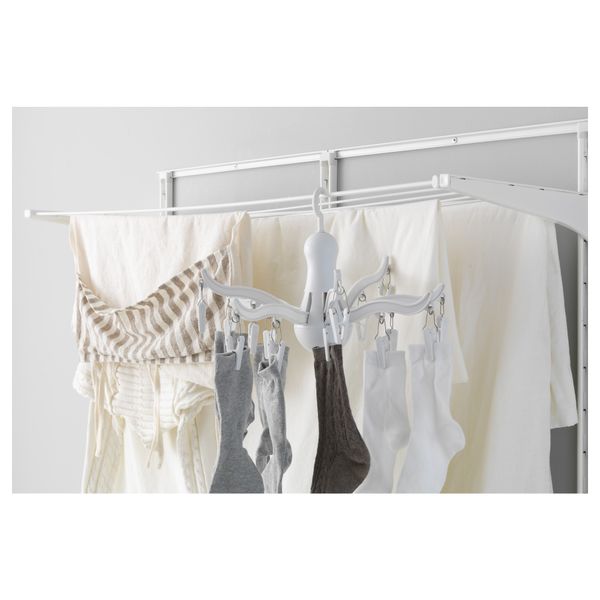 Настенная шина, полки, сушилка АЛЬГОТ, белый (132x60x196 см) - схема-чертеж с размерами