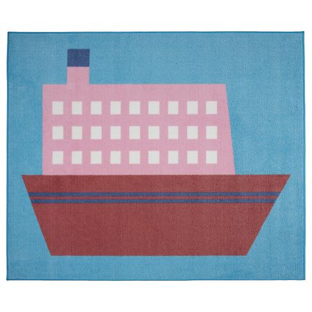 Ковер, орнамент «корабль» 133x160 см IKEA UPPTÅG УППТОГ 904.403.25