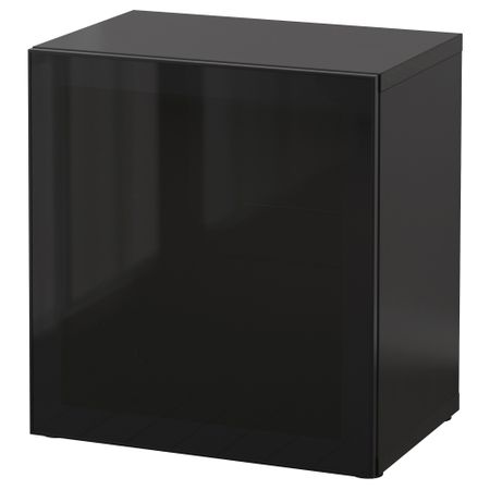 Стеллаж со стеклянная дверью, 60x42x64 cm IKEA BESTÅ БЕСТО 990.477.63
