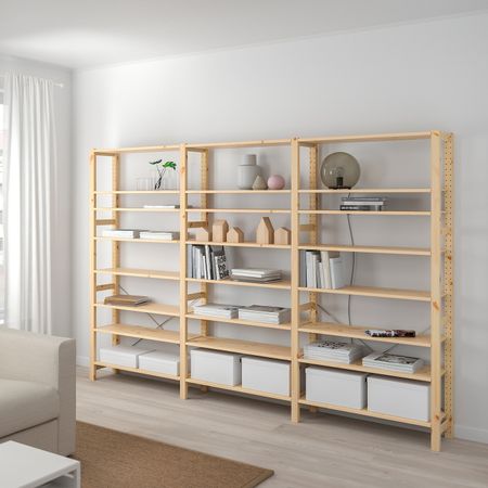 3 секции/полки, сосна 259x30x179 см IKEA IVAR ИВАР 292.483.88