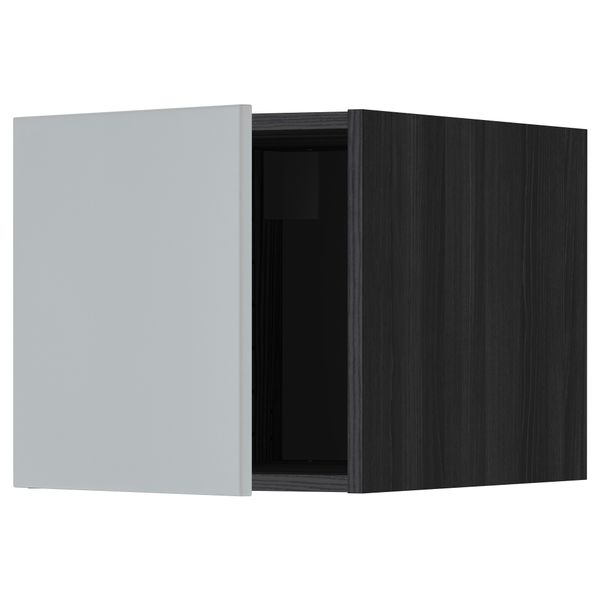 Верхний шкаф МЕТОД, черный, Веддинге серый (40x40 см) - схема-чертеж с размерами
