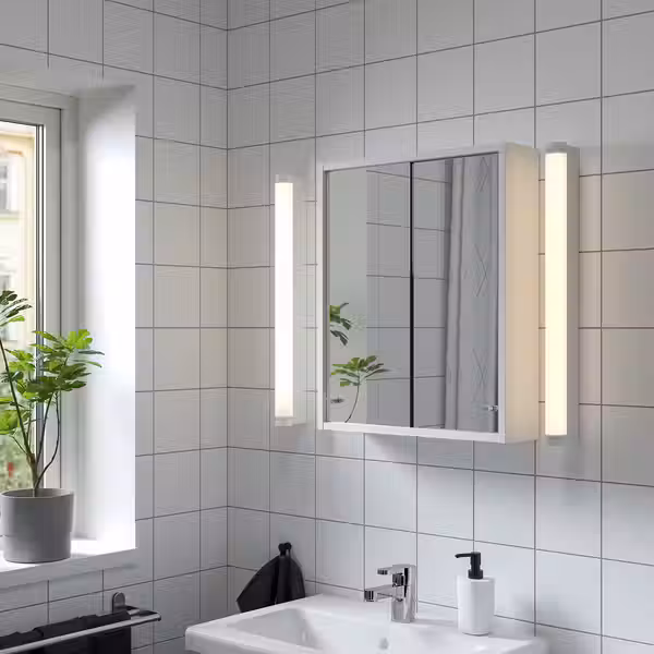 NYSJÖN Шкафчик зеркальный - белый 50x60 см - фото 2