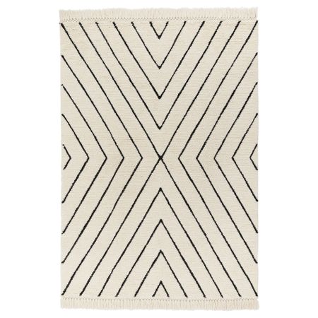 Ковер, длинный ворс, белый, 170x240 см IKEA SÄNDNING 605.562.23