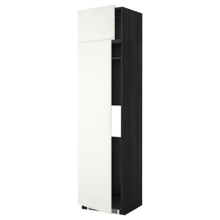 Высокий шкаф для холодильника или морозильник МЕТОД, черный, Хэггеби белый