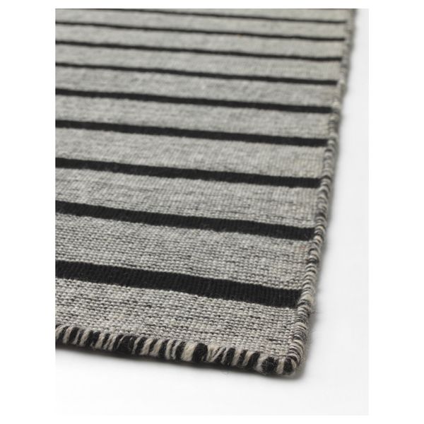 Ковер, безворсовый РАСКМОЛЛЕ, ручная работа черный черный (170x240 см) - фото 2