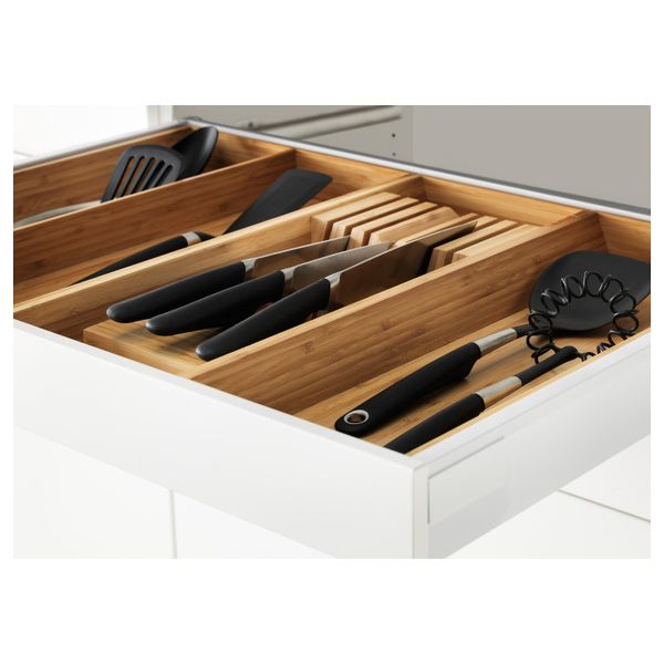 Напольный шкаф 2 фронтальные панели, 2 нижних, 1 средний, 1 высокий ящ, белый, Тингсрид черный 80x60 см IKEA МЕТОД / МАКСИМЕРА - фото 8