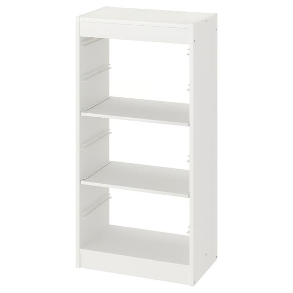 TROFAST Комбнц для хранения с полками - белый 46x30x94 см - фото 1