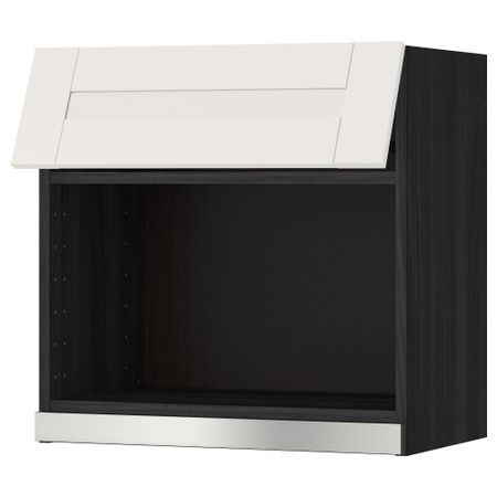 Навесной шкаф для СВЧ-печи МЕТОД, черный, Сэведаль белый