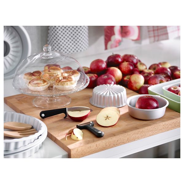 Сервировочная подставка с крышкой, прозрачное стекло 29 см IKEA ARV BRÖLLOP АРВ БРЁЛЛОП 803.720.39 - фото 6