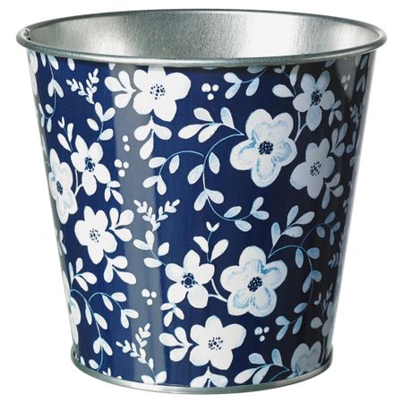 Кашпо МУСКОТНЁТ, синий с рисунком (12 см)