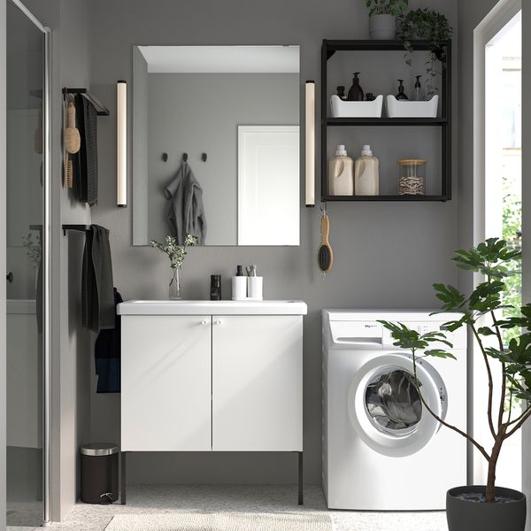 Комплект мебели для ванной,11 предмета, 84x43x87 cm IKEA TVÄLLEN ЛЕН ТВЭЛЛЕН, BEGIVENHET БЕГИВЕНХЕТ 194.063.40 - фото 3