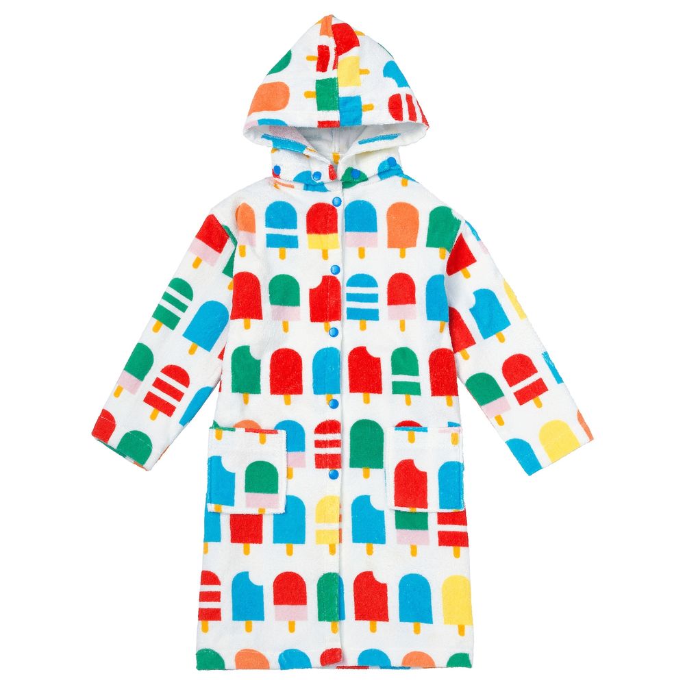 Халат купальный, орнамент «мороженое на палочке» 116/128 IKEA SJÖLEJON СЬЁЛЕЙОН 104.141.51 - фото 1