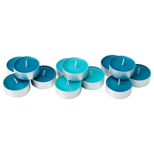 Аромат свеча в металической подставке СИНЛИГ, морской бриз, бирюзовый - фото 1