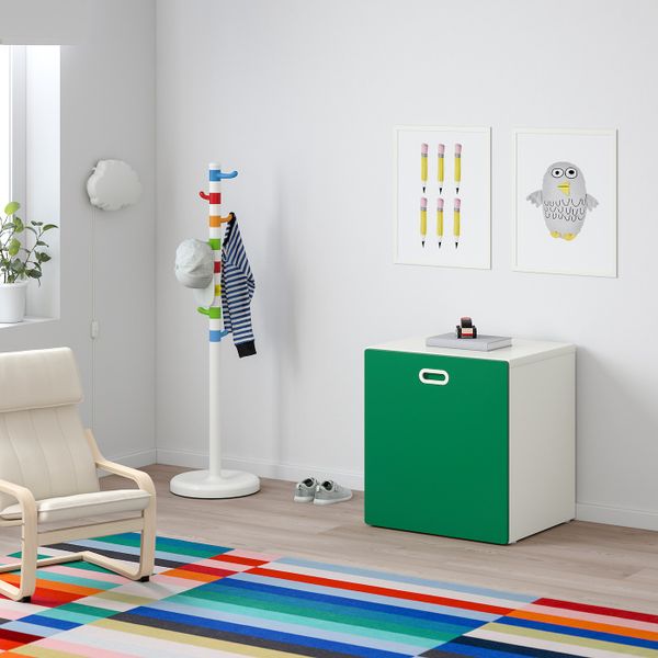Модуль для игрушек, на колесиках, белый/зеленый 60x50x64 см IKEA STUVA СТУВА / FRITIDS ФРИТИДС 192.796.10 - фото 2