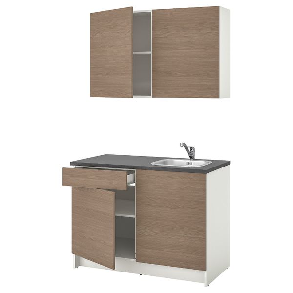 Кухня, под дерево серый 120x61x220 см IKEA КНОКСХУЛЬТ 591.841.82 - схема-чертеж с размерами