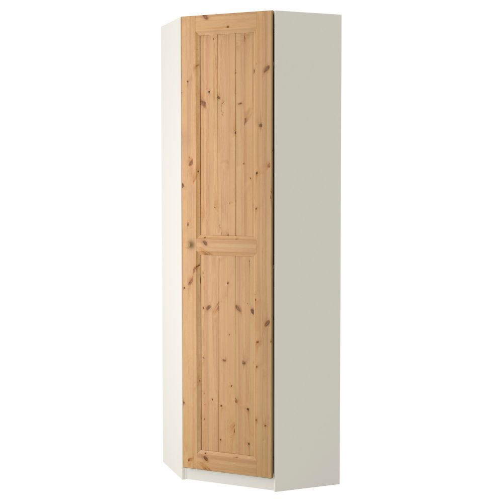 Гардероб угловой ПАКС, белый, Гурдаль светло-коричневый - фото 1