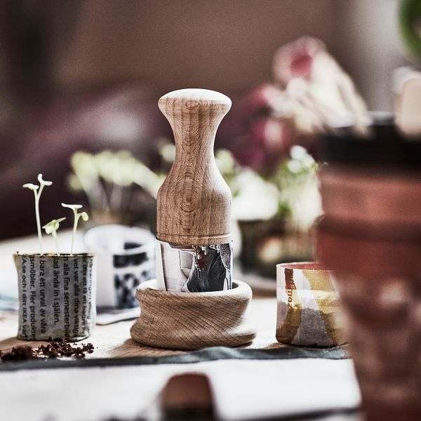 Заготовка для/бумажного кашпо, бук ручная работа IKEA БОТАНИСК 504.665.29 - фото 3