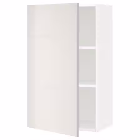 METOD Навесной шкаф с полками - белый/Ringhult светло-серый 60x100 см