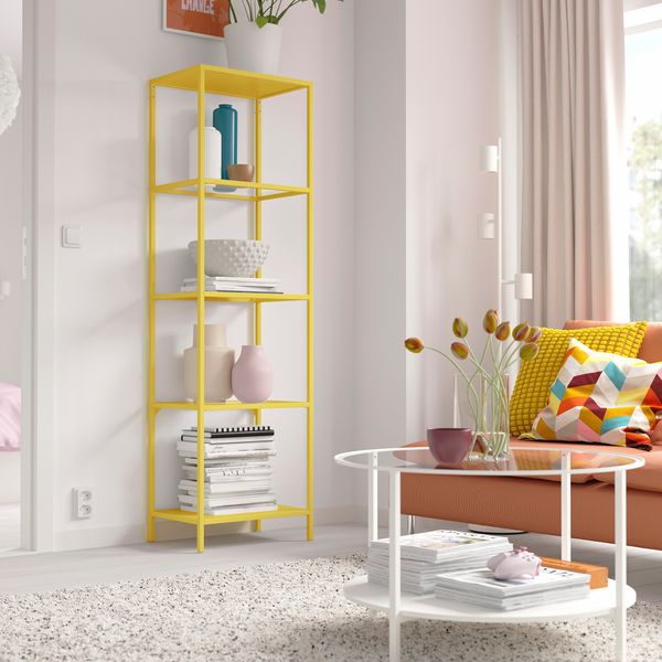 Стеллаж, желтый, стекло, 51x175 см IKEA VITTSJÖ ВИТШЁ 805.955.44 - фото 2