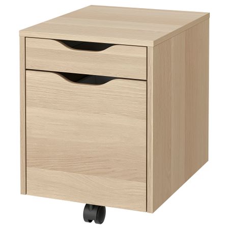 Тумба с ящиками, белая морилка, под дуб, 36x50 см IKEA ALEX АЛЕКС 905.869.02
