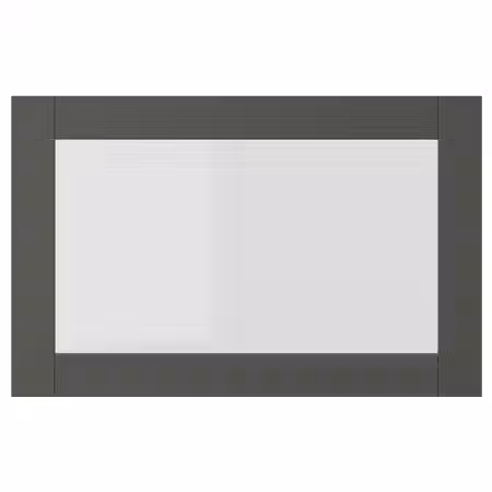 SINDVIK Стеклянная дверь - темно-серый/прозрачное стекло 60x38 см