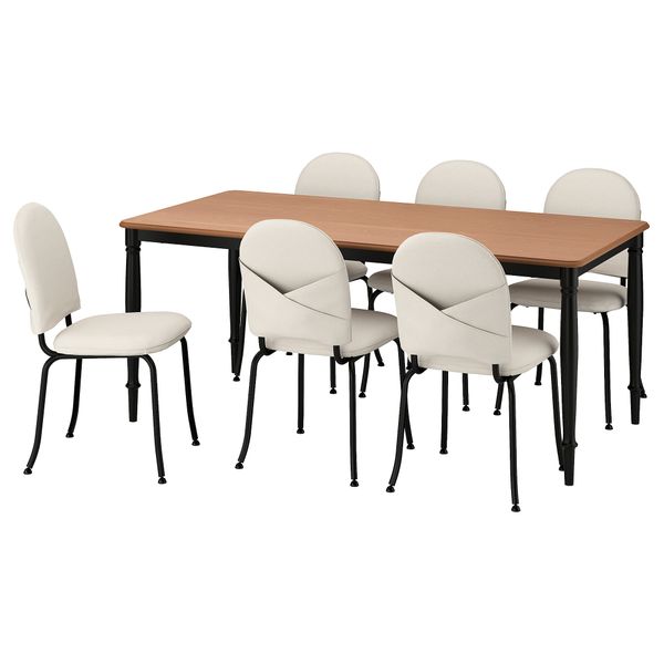 Стол и 6 стульев IKEA DANDERYD ДАНДЭРЮД, EBBALYCKE 695.680.85 - фото 1
