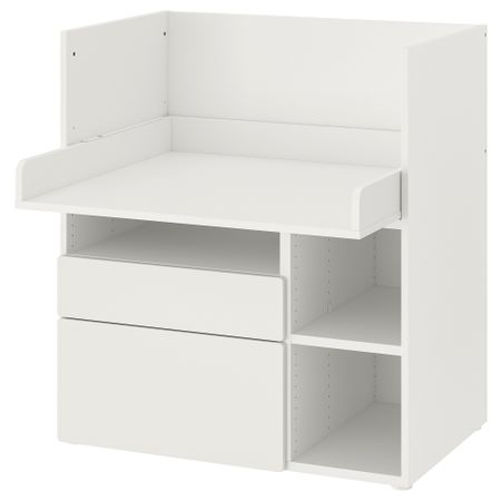Письменный стол, белый белый, с 2 ящиками, 90x79x100 см IKEA SMÅSTAD СМОСТАД 595.832.27