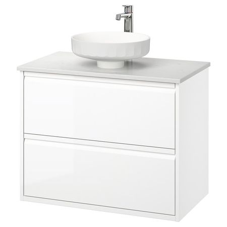 ÄNGSJÖN ЭНГШЁН / LERSJÖN Шкаф с ящиками/раковина/смеситель