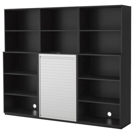 Комбинация для хранения ГАЛАНТ, черно-коричневый (240x200 см)