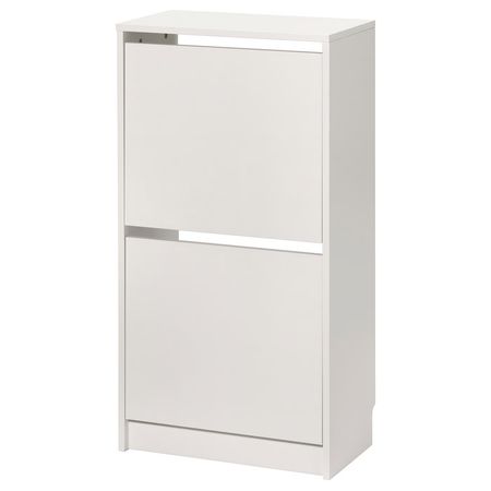BISSA Галошница с 2 отделениями - белый 49x28x93 см