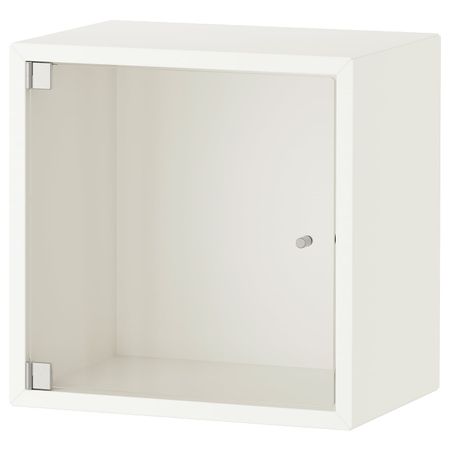 Навесной шкаф со стеклянной дверью, белый 35x25x35 см IKEA EKET ЭКЕТ 893.363.58