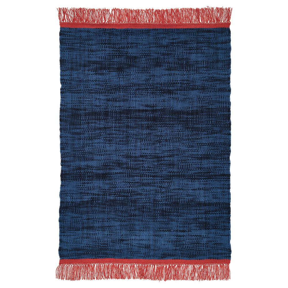 Ковер безворсовый, синий, 140x200 см IKEA ВЭРМЕР 704.409.82 - фото 1