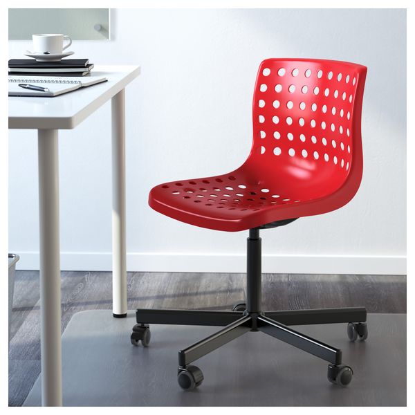 Рабочий стул СКОЛБЕРГ / СПОРРЕН, красный, черный - фото 2