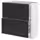 METOD / MAXIMERA Напольный шкаф с 2 ящиками - белый/Nickebo матовый антрацит 80x37 см