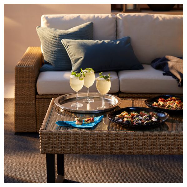 4-местный комплект садовой мебели, коричневый/ФРЁСЁН/ДУВХОЛЬМЕН бежевый IKEA SOLLERÖN СОЛЛЕРОН 692.568.71 - фото 3