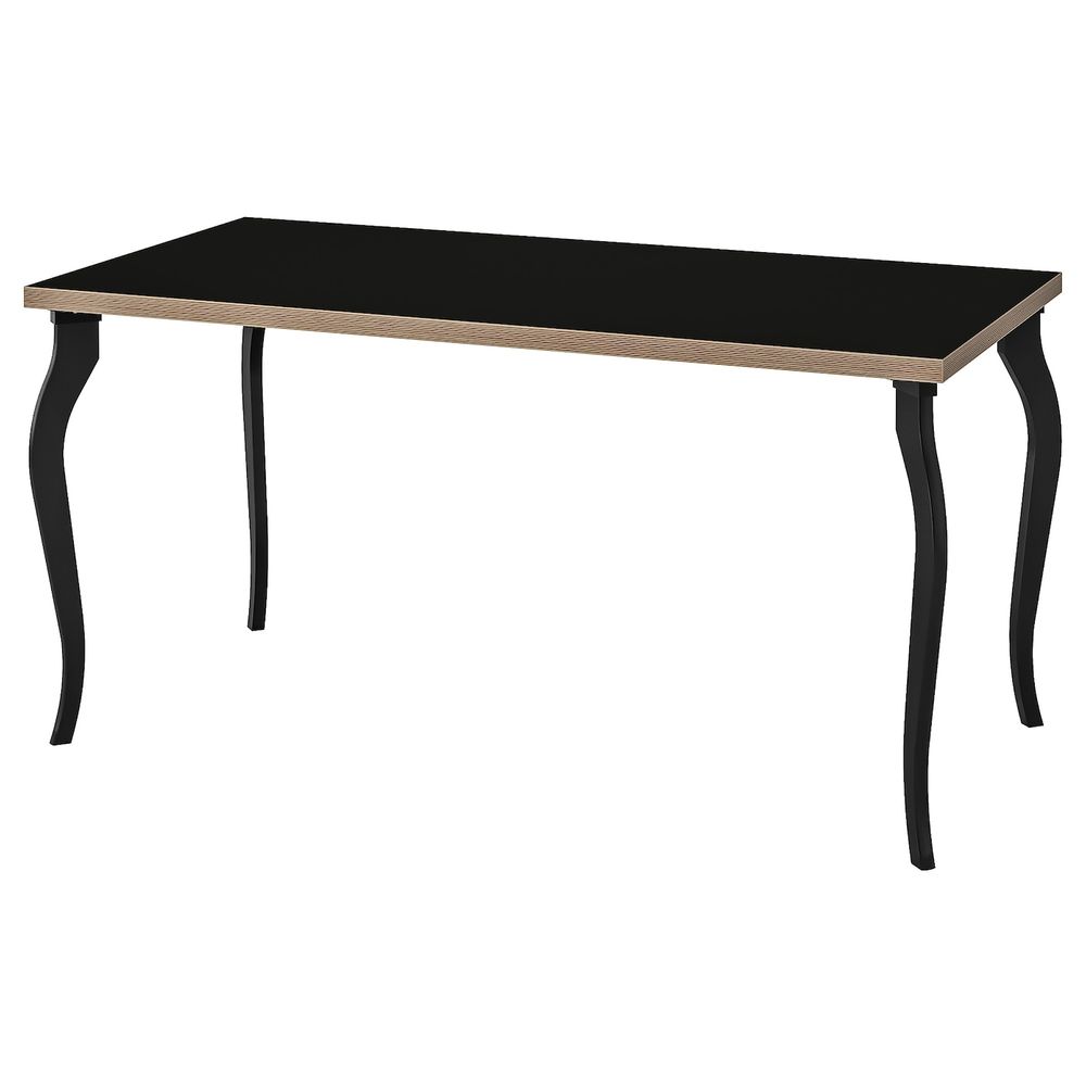 Стол, черный/фанера 150x75 см IKEA LINNMON ЛИННМОН / LALLE ЛАЛЛЕ 093.313.93 - схема-чертеж с размерами