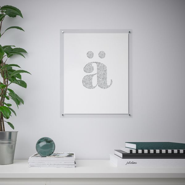 Рама, прозрачный 40x50 см IKEA FORNBRO ФОРНБРУ 804.231.28 - схема-чертеж с размерами