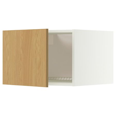 METOD Верхний шкаф д/холодильн/морозильн - белый/Sinarp дубовый шпон 60x40 см