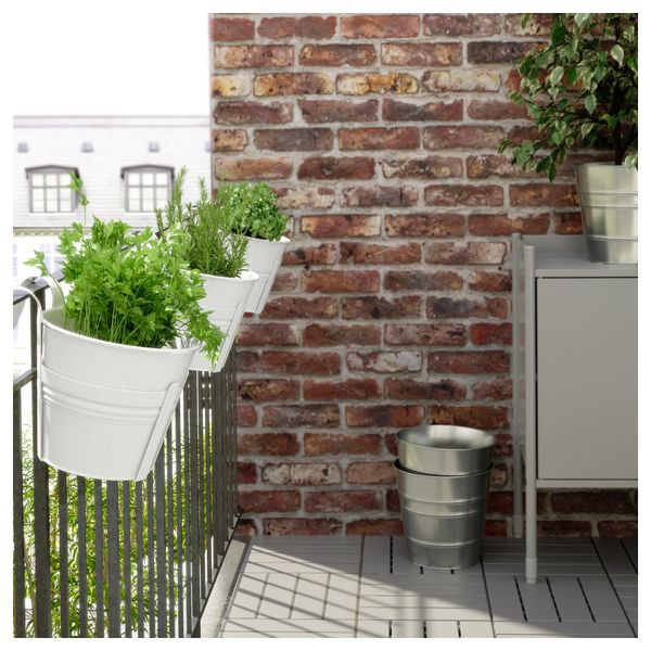 Кашпо с держателем СОККЕР, д/дома/улицы, белый (17 см) - фото 2