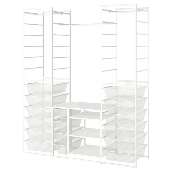 Гардероб, комбинация, белый 173x51x207 см IKEA JONAXEL ЙОНАКСЕЛЬ 993.117.91 - фото 1