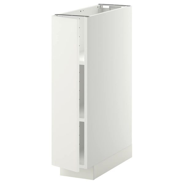 Напольный шкаф с полками, белый/Хэггеби белый 20x60 см IKEA METOD МЕТОД 992.261.23 - схема-чертеж с размерами