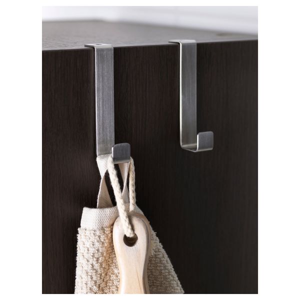 Высокий шкаф с зеркальной дверцей ЛИЛЛОНГЕН, черно-коричневый (30x21x194 см) - фото 2