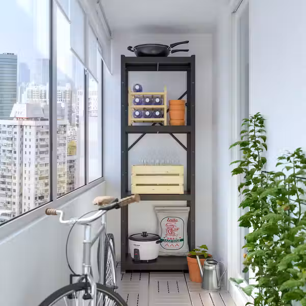 BROR Стеллаж - чёрный 65x40x190 см - фото 2