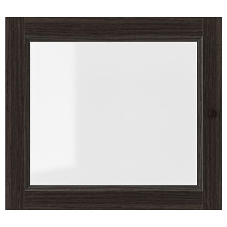 Стеклянная дверь, темно-коричневый под дуб, 40x35 см IKEA OXBERG ОКСБЕРГ 204.928.98