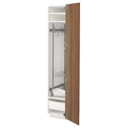 Высокий шкаф с отделением для аксессуаров для уборки IKEA METOD МЕТОД, MAXIMERA МАКСИМЕРА 595.193.21
