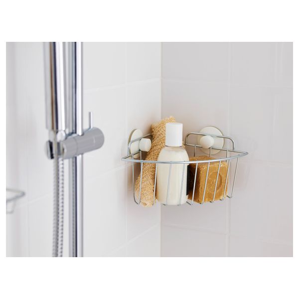 Угловая корзина для душа ИММЕЛЬН, оцинкованный - схема-чертеж с размерами