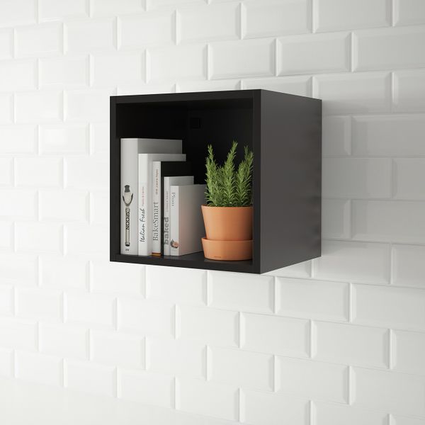 Открытый шкаф, антрацит 40x37x40 см IKEA TUTEMO ТУТЕМО 803.514.90 - схема-чертеж с размерами