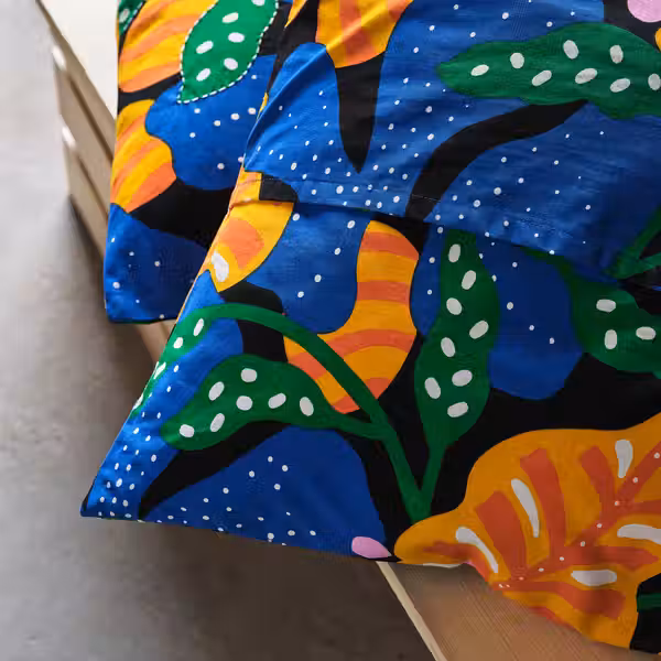 MÄVINN МЭВИНН Чехол на подушку - разноцветный/цветочный орнамент 50x50 см - фото 5