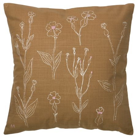 Чехол на подушку, коричневый ришелье, 50x50 см IKEA ÅKERNEJLIKA 805.701.76