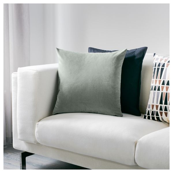 Чехол на подушку САНЕЛА, серо-зеленый (50x50 см) - фото 3